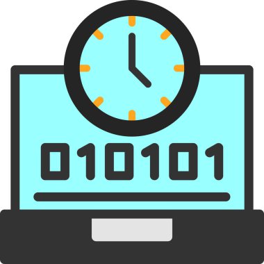 Dijital saat. Basit simge