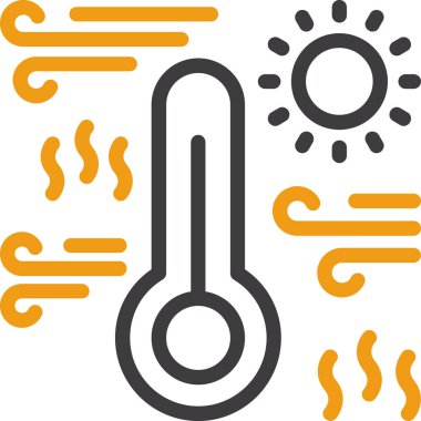 termometre simgesi, vektör illüstrasyonu