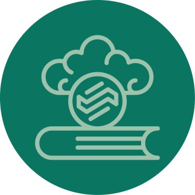 Bulut simgesinin vektör illüstrasyonu