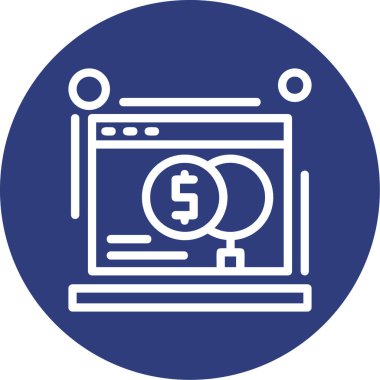 Para için. Web simgesi basit illüstrasyon