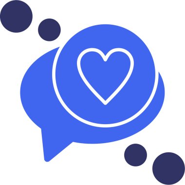 Aşk İleti simgesi, vektör illüstrasyonu