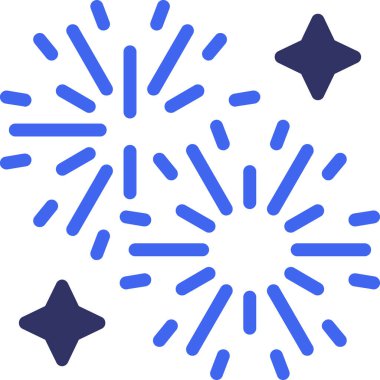 Havai fişekler. Web simgesi basit illüstrasyon