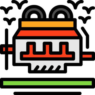 Yemek. Web simgesi basit illüstrasyon