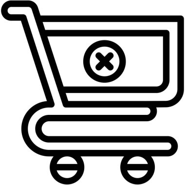 Alışveriş arabası ikon vektör tasarımı