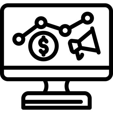 Online para. Web simgesi basit illüstrasyon