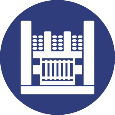 Fabrika simgesinin vektör illüstrasyonu