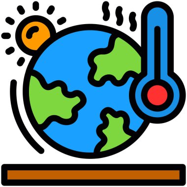 Dolu iklim iklimi simgesi - özet biçimi