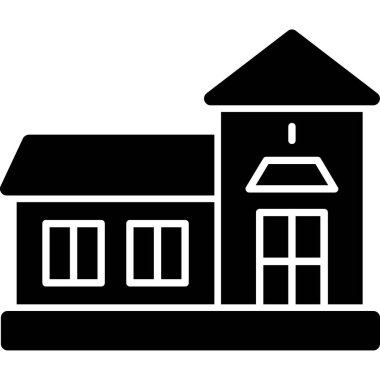 Eve. Web simgesi basit illüstrasyon