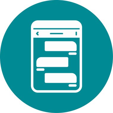 Mobil simgenin vektör illüstrasyonu