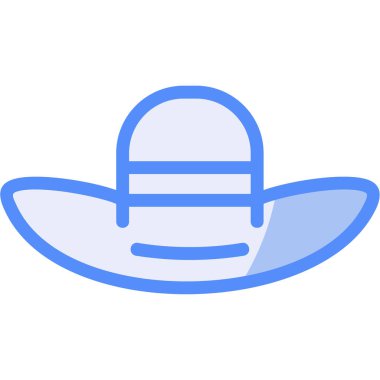 Mavi şapkanın vektör illüstrasyonu