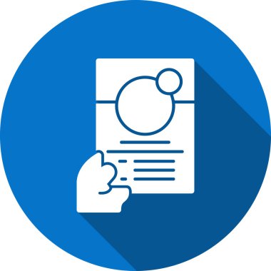 Mavi daire simgesinin vektör illüstrasyonu