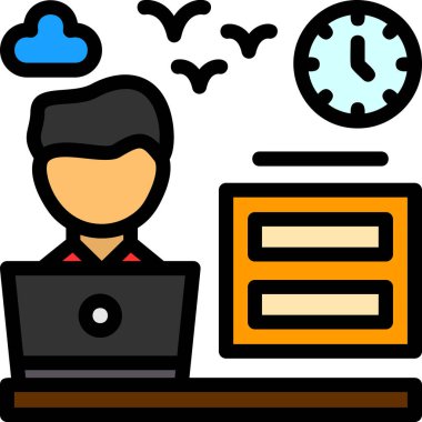 Bilgisayar dizüstü simgesi - taslak biçimi