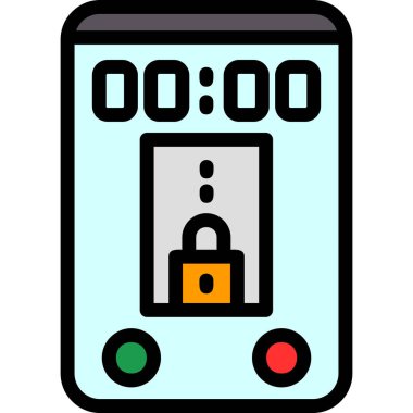 Çalar saat. Web simgesi basit illüstrasyon