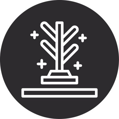 Noel ağacı, basit tasarım vektörü çizimi