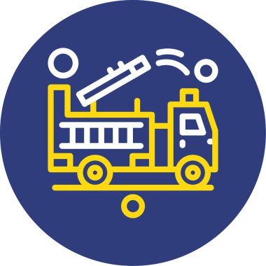 Bir yangın söndürücü ikonunun vektör çizimi