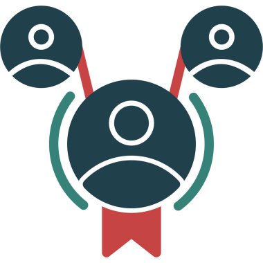 Kırmızı ve beyaz simgenin vektör illüstrasyonu