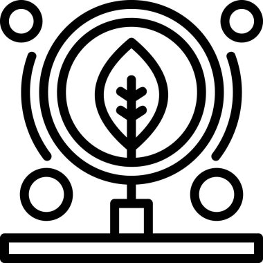 Bitki. Web simgesi basit illüstrasyon