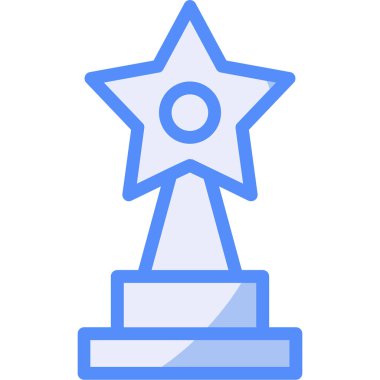 Kupa ikonu. Web için ödül vektör simgelerinin özet çizimi