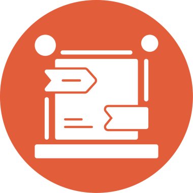 Bir kitap ve kitap ile bir ikonun vektör çizimi