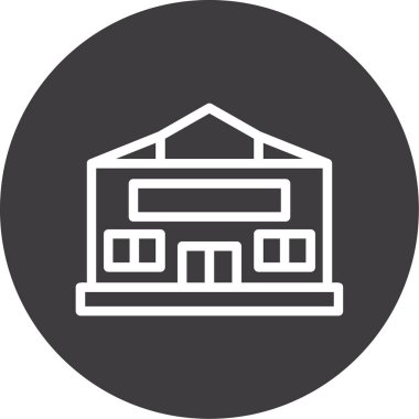 Modern binanın vektör illüstrasyonu