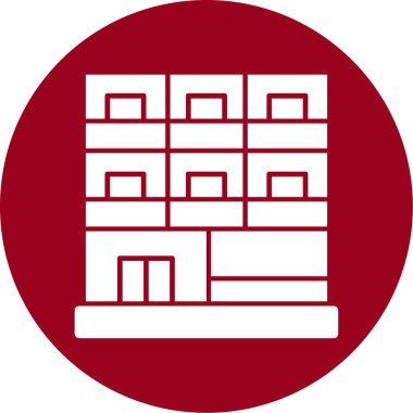 bina simgesi, vektör illüstrasyonu