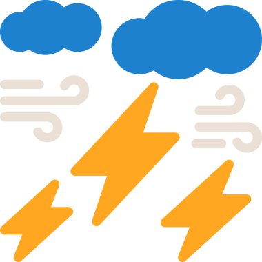 Şimşek simgesi vektör illüstrasyonu