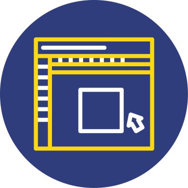 Tarayıcı. Web simgesi basit illüstrasyon