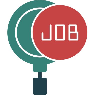 görev renkli çizgi simgesi, vektör, işe alma