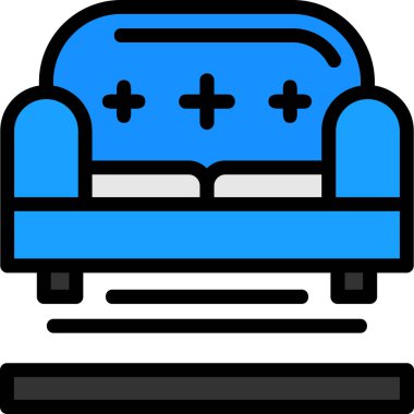 kanepe mobilya ev ikonu doldurulmuş dış hat tarzı