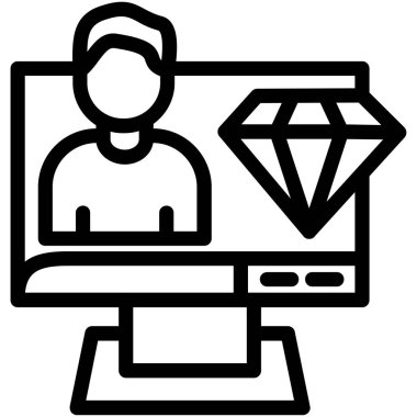 Bilgisayar. Web simgesi basit illüstrasyon