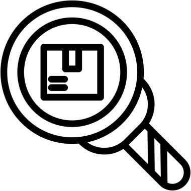 Büyütme cam simgesi, vektör illüstrasyonu