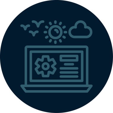 İş ve finans simgesinin vektör illüstrasyonu