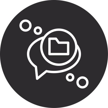 Sohbet simgesi vektör illüstrasyonu