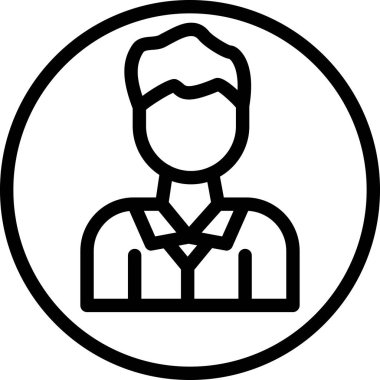 İş adamı. Web simgesi basit illüstrasyon