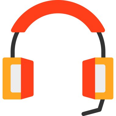 Kulaklık. Web simgesi basit illüstrasyon