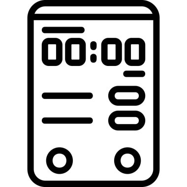 Saat simgesi vektör illüstrasyonu