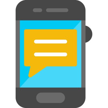 ileti vektör renk çizgisi simgesi