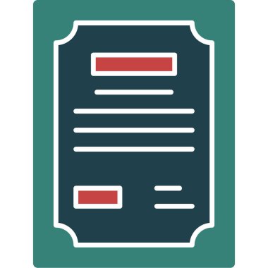 Belge. Web simgesi basit illüstrasyon