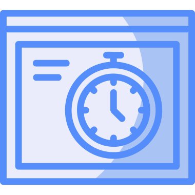 Saat. Web simgesi basit illüstrasyon