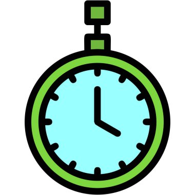 Saat simgesi. vektör illüstrasyonu