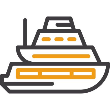 tekne ikonu vektör illüstrasyonu