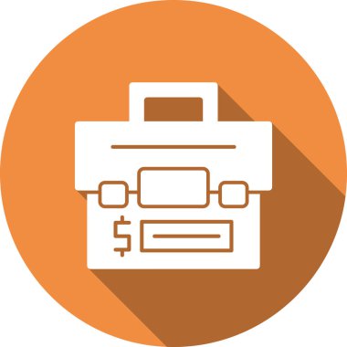 Bir evrak çantası simgesinin vektör illüstrasyonu