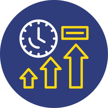 Saat simgesi, vektör illüstrasyonu basit tasarım