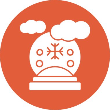 kar topu ikonu vektör illüstrasyonu