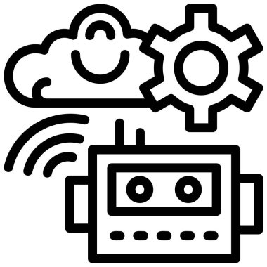 bulut hesaplama vektör çizgisi