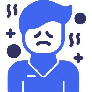 Hasta adam. Web simgesi basit illüstrasyon