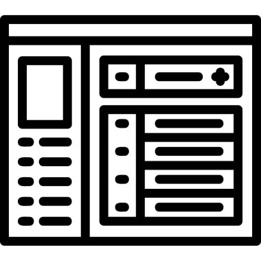 gazete simgesi, vektör illüstrasyonu