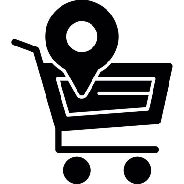 konum haritası imleci simgesi ana hat biçiminde