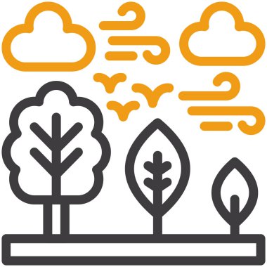 Ağaçlar. Web simgesi basit illüstrasyon