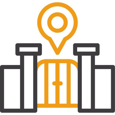 güzergah vektör simgesi modern basit vektör çizimi